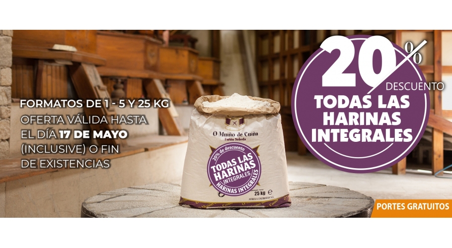 DESCUENTO EN TODAS LAS HARINAS INTEGRALES